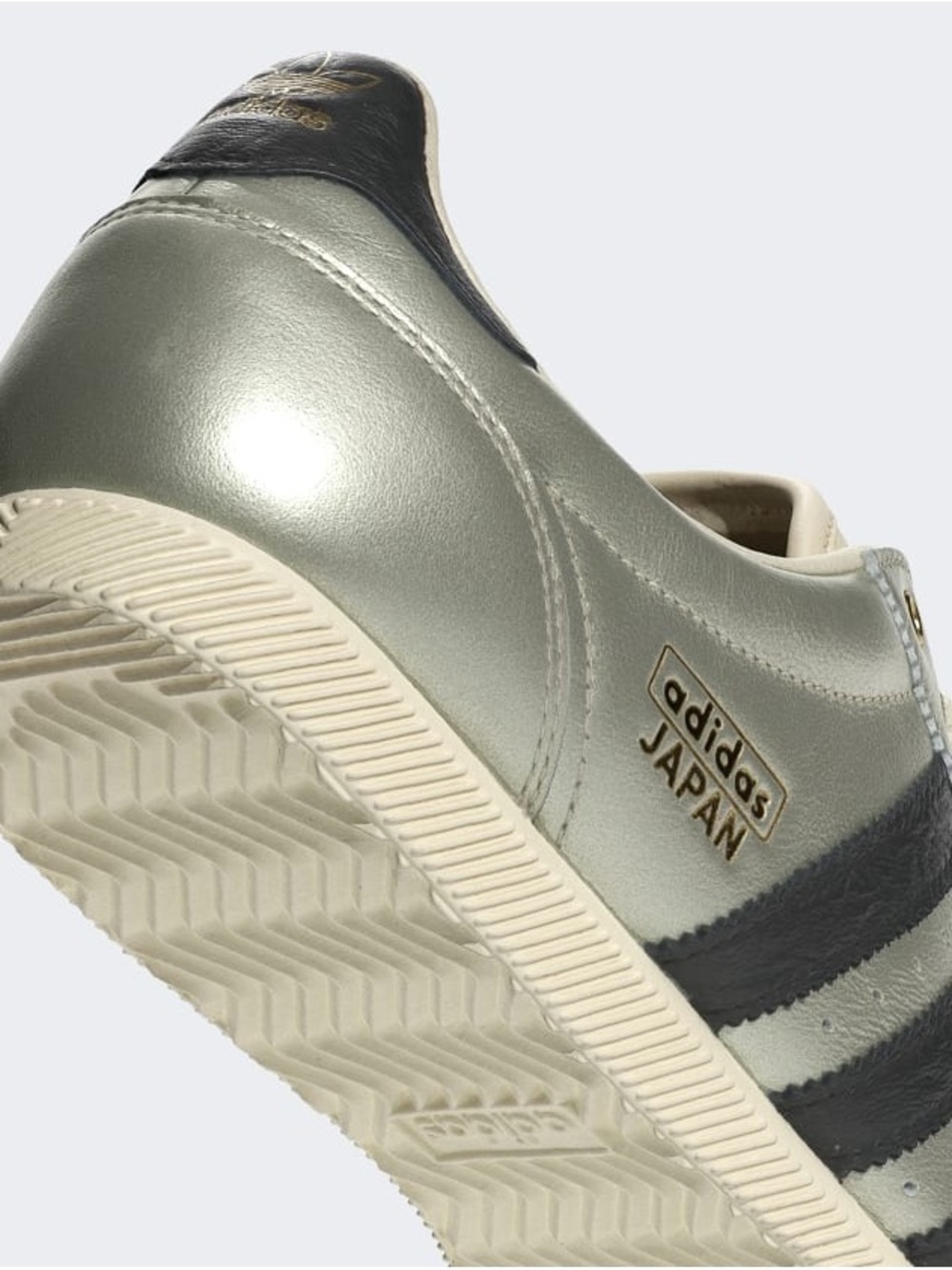 adidas Japan Silver with Black Stripe Low-Top Sneakers New In Box - Picture 2 of 5
